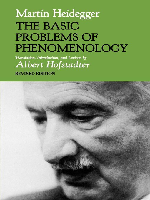 Title details for The Basic Problems of Phenomenology by Martin Heidegger - Available